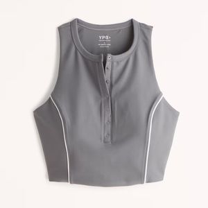 ABERCROMBIE YPB sculptLUX Curve Love Plunge Henley Slim Tank NWT